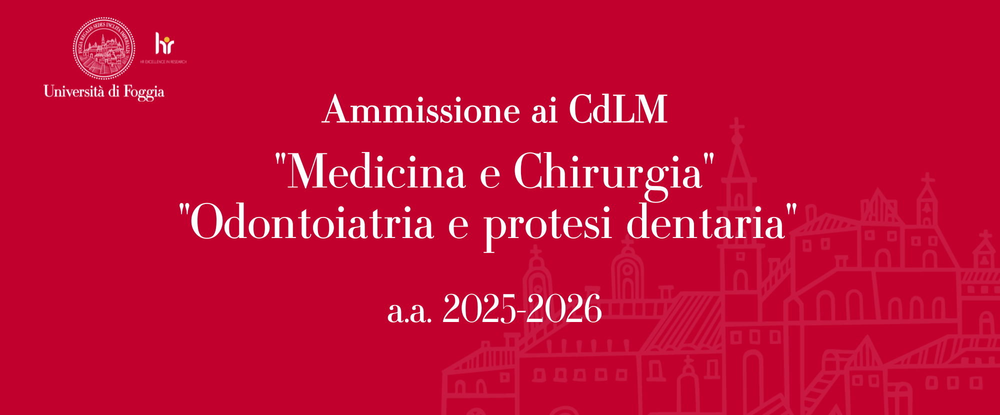 banner ammissioni medicina aa 2025-2026