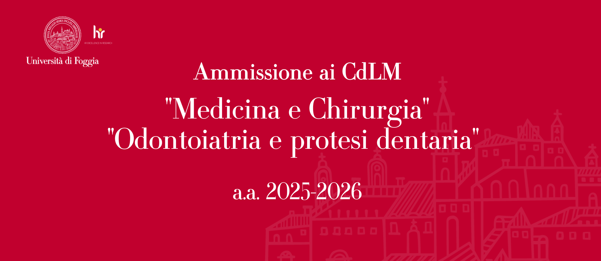 banner ammissioni medicina aa 2025-2026