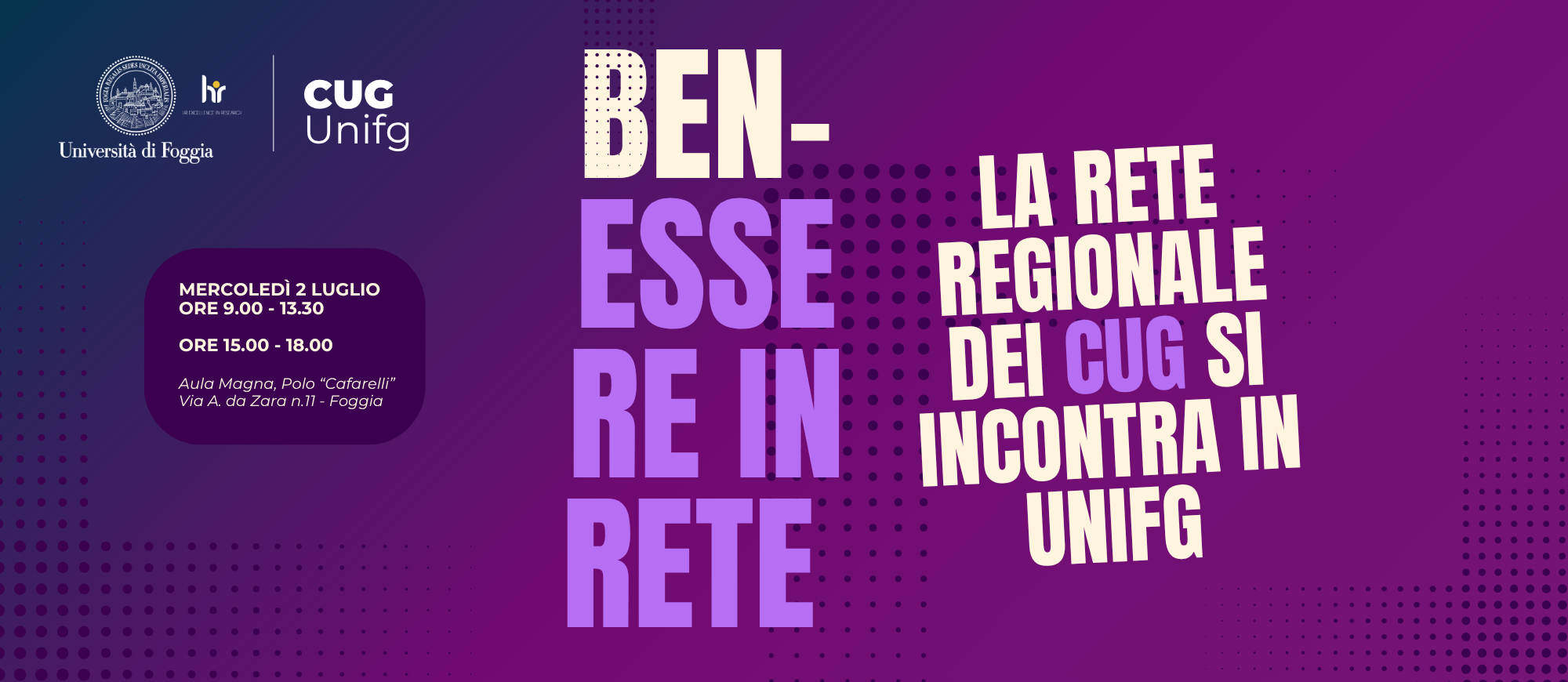 banner incontro cug regionali in unifg